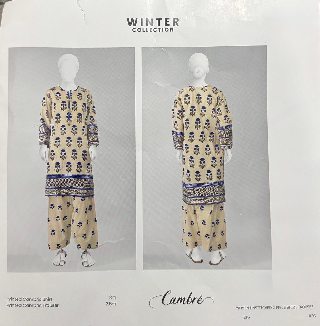 J. Winter printed Cambric Collection